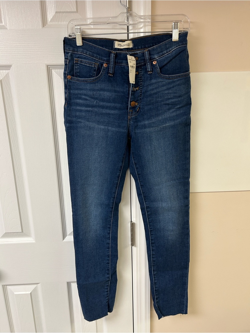 NWT Madewell 9” Mid-Rise Skinny Jeans Button Fly